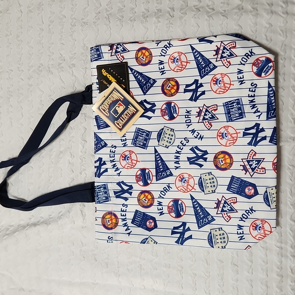 New York Yankees MLB Loudmouth Cooperstown Collection Retro Tote Bag NWT - Picture 1 of 16